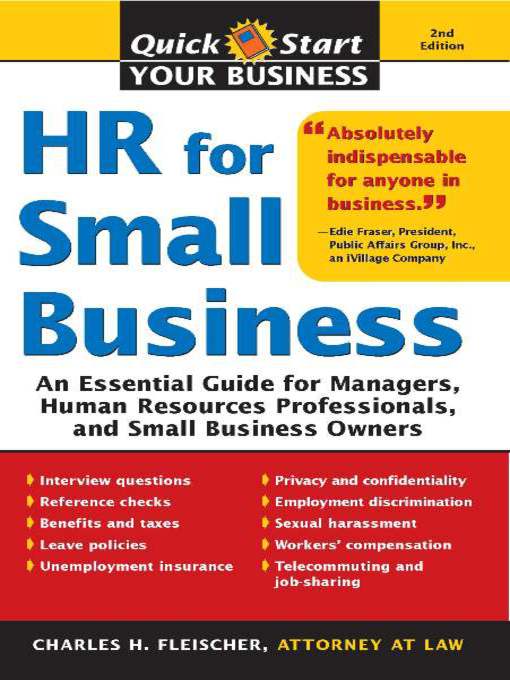 Title details for HR for Small Business by Charles Fleischer - Available